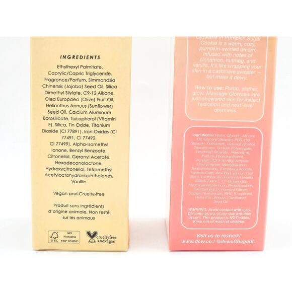 Dew Of The Gods Glowasis Lotion Pumpkin Sugar Cookie/Ellis Brooklyn Vanilla Milk - Picture 3 of 6